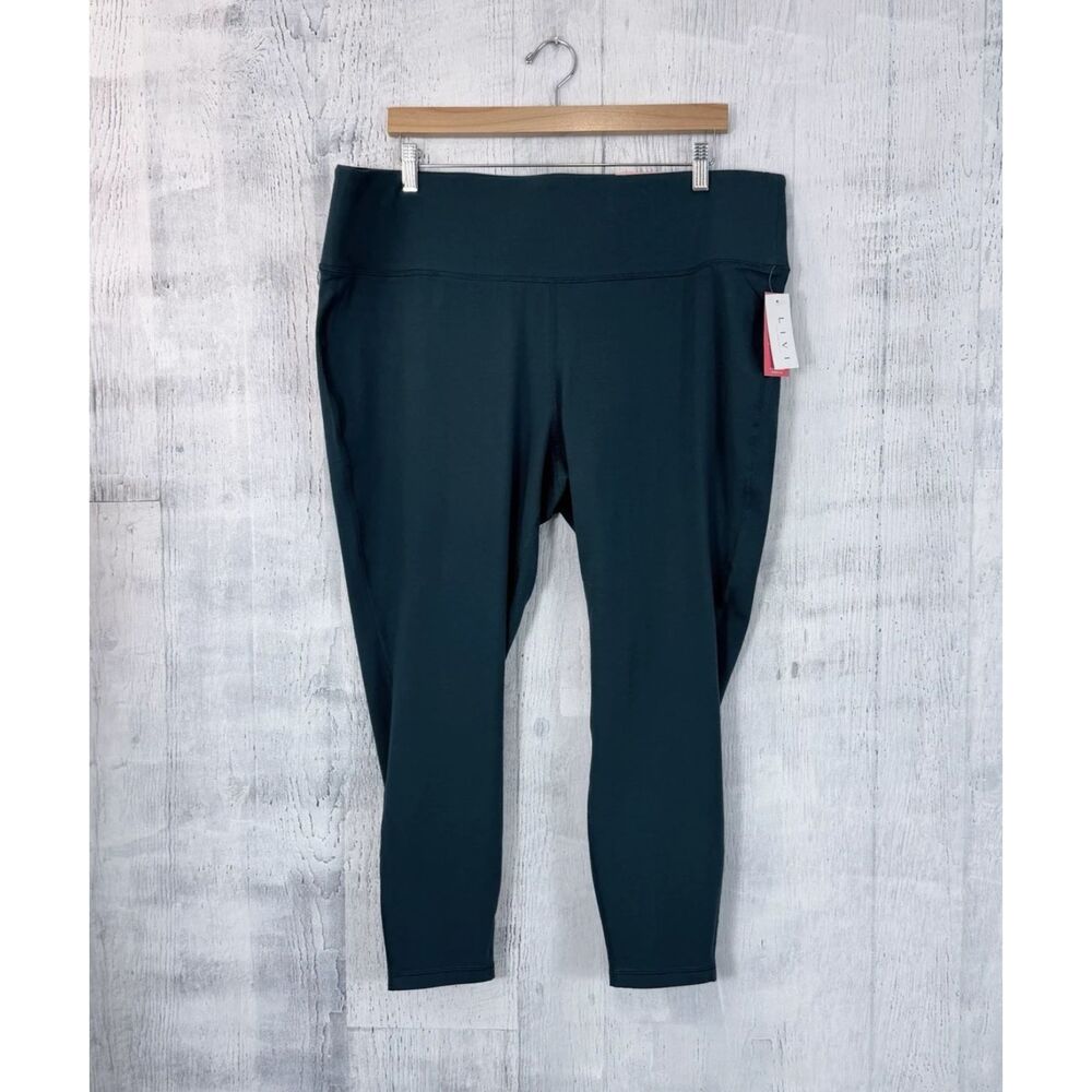 Lane Bryant LIVI Pants Athleisure Wear Women's Sz 22/24 Crop Leggings Blue (NWT)